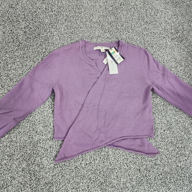 //타미힐피거 퍼플 니트 가디건-S(새상품)