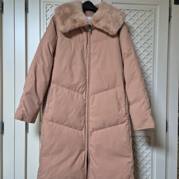 라씨엔토 밍크 카라 구스 롱패딩(미착용)