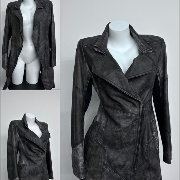 워싱 램스킨 아티저널 코트