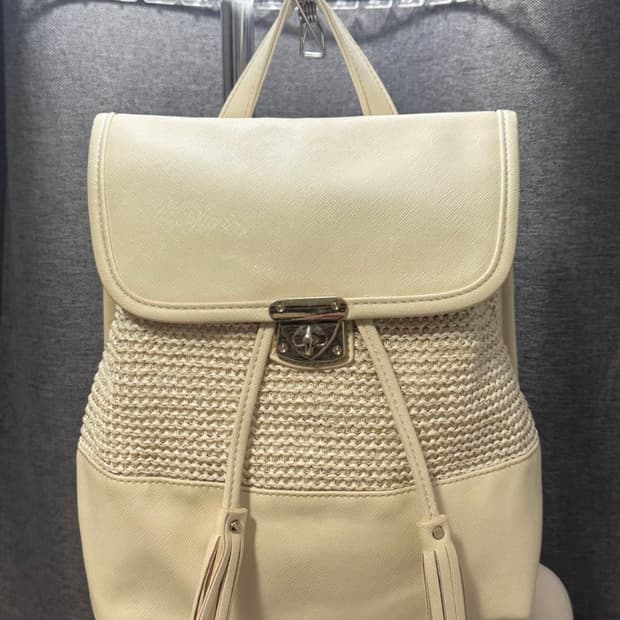 레몬옐로우 트위드 백팩