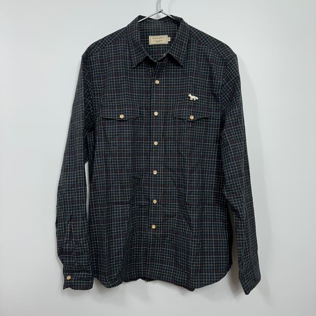 메종키츠네 폭스패치 체크셔츠