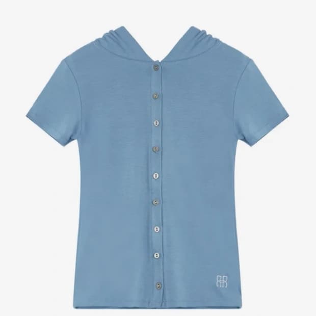 락케이크 하늘색 후드 반팔