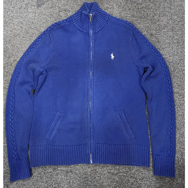 폴로 랄프로렌 스포츠 빈티지 니트 집업 가디건 L