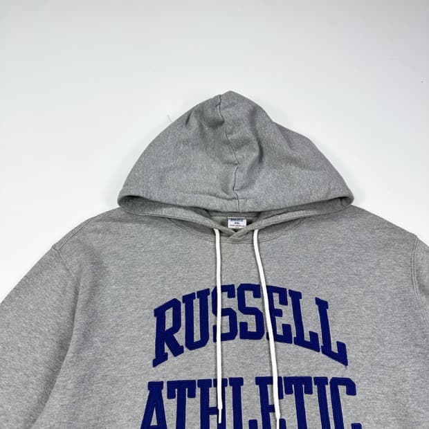 러셀 애슬레틱 레터링 그레이 후드티 (XXL)