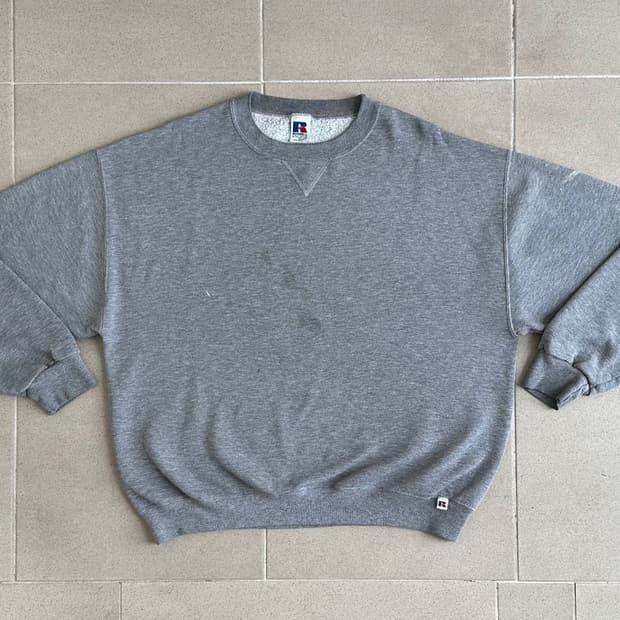 90s 빈티지 러셀 스웻셔츠 그레이 XL