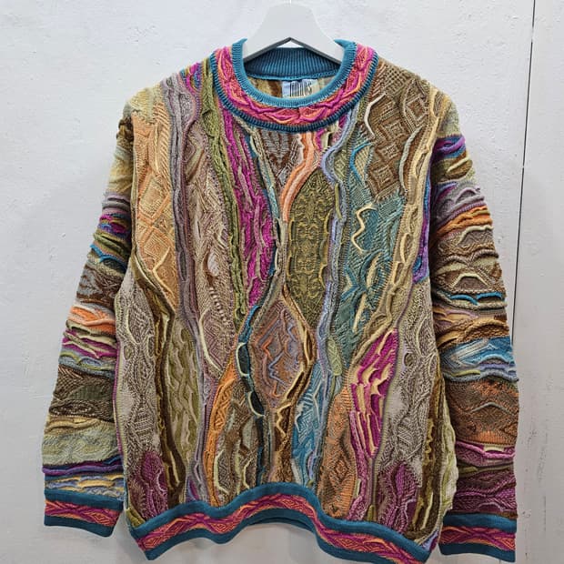 파스텔톤 케이블 니트