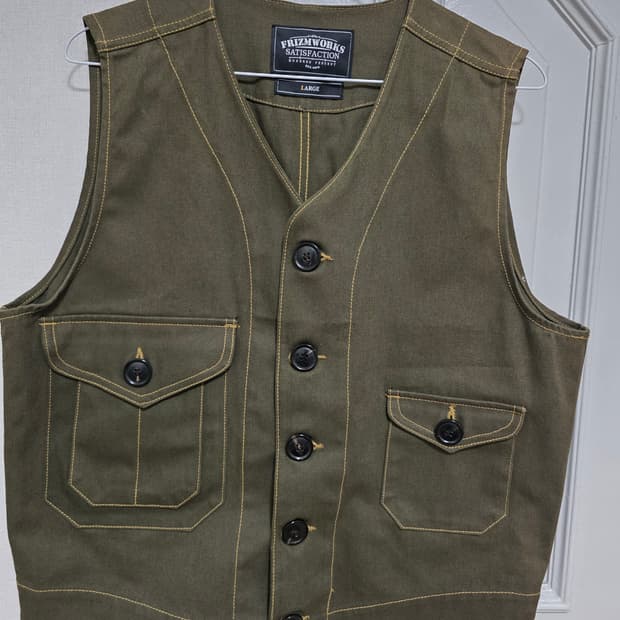 프리즘웍스 워크 베스트 카키 L