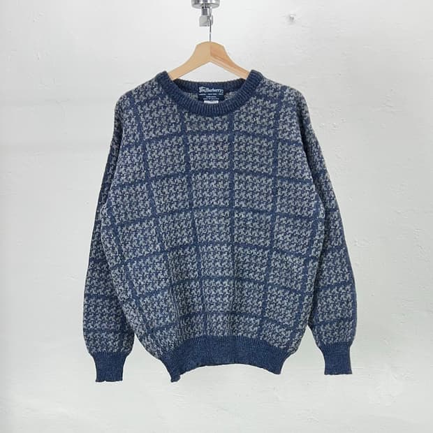 버버리 베를린 블루 아일 울 니트