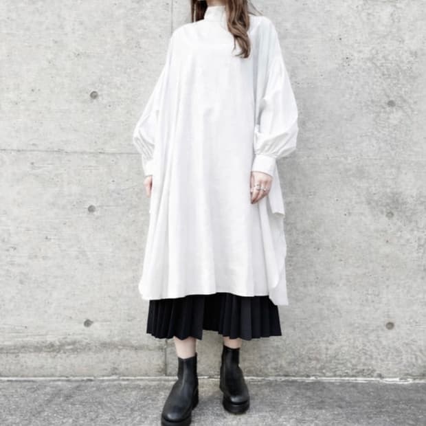 22aw 느와케이니노미야 꼼데가르송 롱 셔츠원피스 s