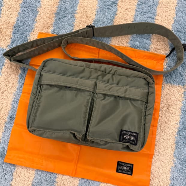 포터 탱커 숄더백 s 세이지그린