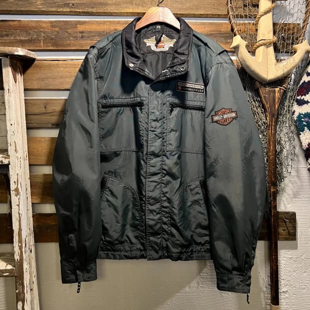 [M]할리 데이비슨 나일론 모터사이클 라이더 자켓