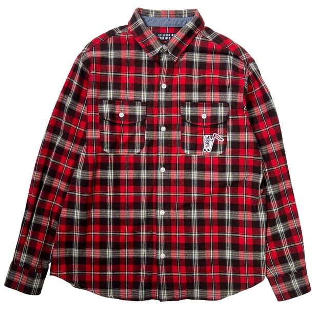 Billionaire Boys Club bbc 로고 프린트 체크 셔츠 M