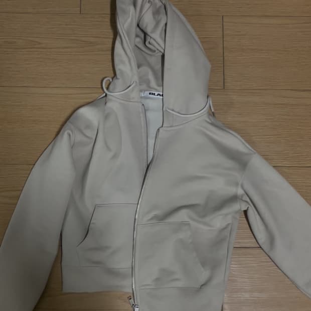 루즈핏 헤비코튼 후드집업 Ash beige color