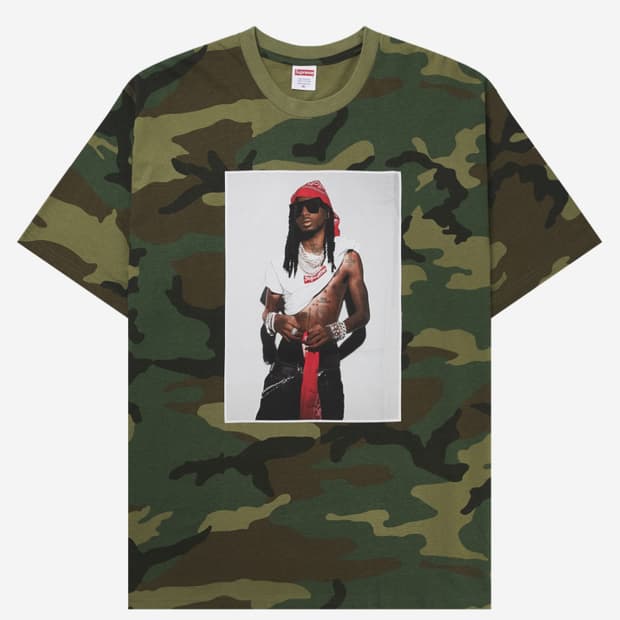 새상품) 슈프림 25fw 플레이보이카티 포토 티셔츠 카모 XL
