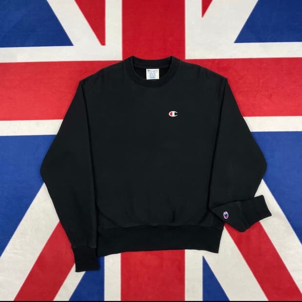 챔피온 리버스위브 맨투맨 black