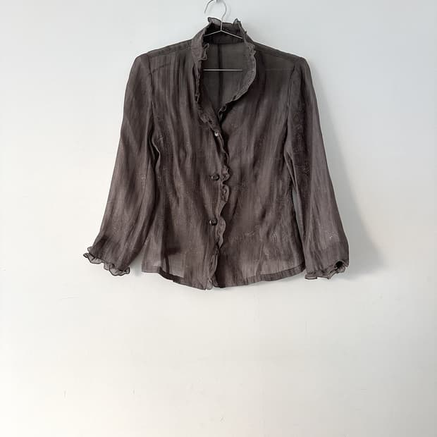 Paisley queen blouse / khaki brown