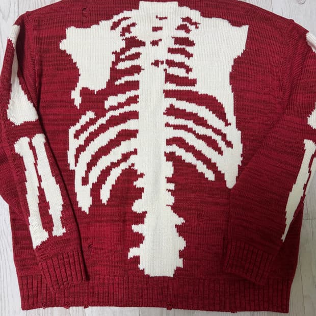 캐피탈 5G 본 코튼 니트 레드