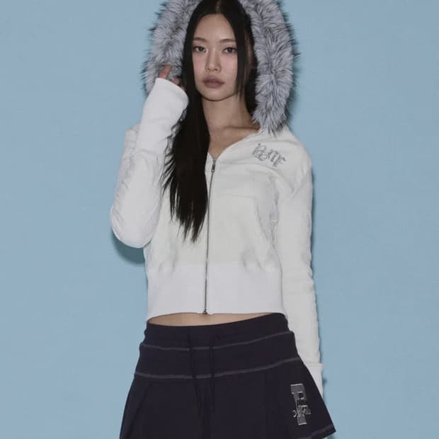 플리즈노팔로우 마리퍼 후드집업 화이트