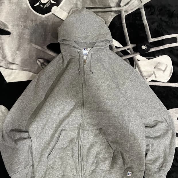 러셀 애슬레틱 스웻 후드집업 그레이