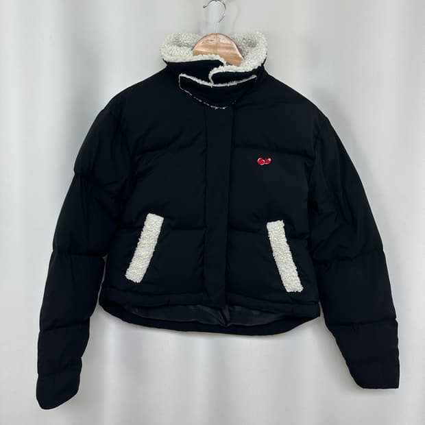 키르시 여자 크롭 패딩 오리털 검정 1 (44-55추천) 