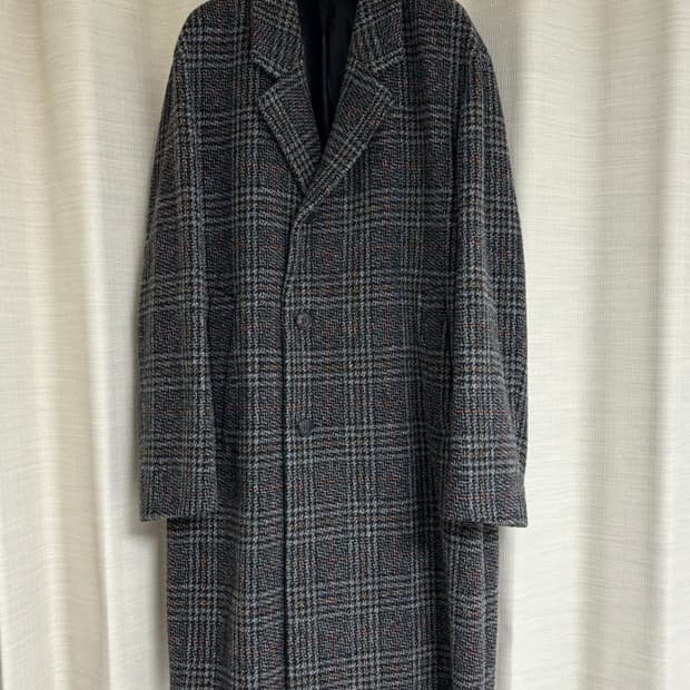 솔리드옴므 체크 싱글코트 52