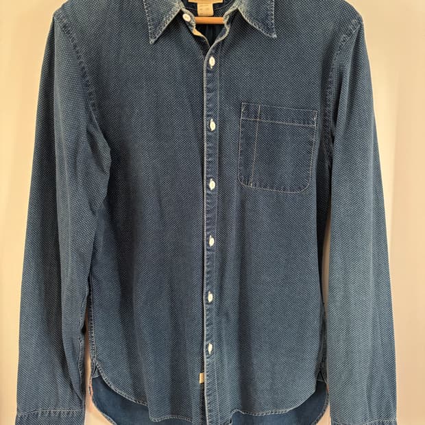 [S] RRL 폴카 도트 셔츠 인디고