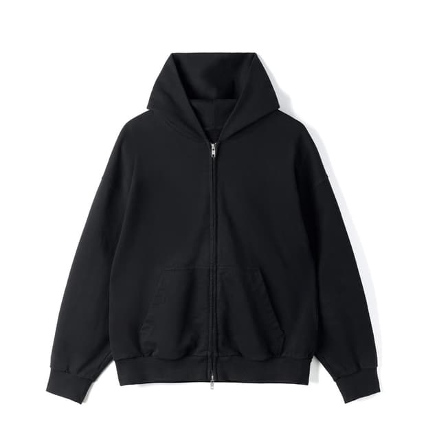 htae 80s VTG Hood Zip Raven Black 1(m)