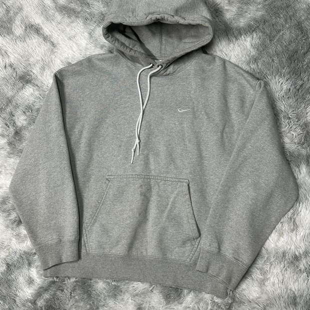 나이키 솔로스우시 플리스 그레이 후드 XL