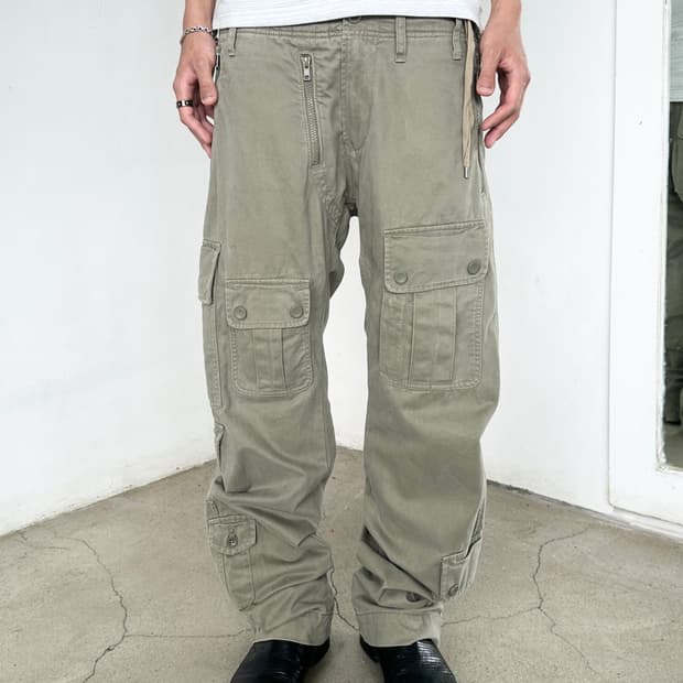 00‘s 디젤 비대칭 멀티 포켓 카고 팬츠