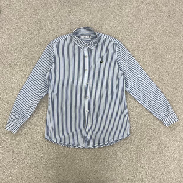 [40] 라코스테 슬림핏 스트라이프 셔츠 남방 0106M1