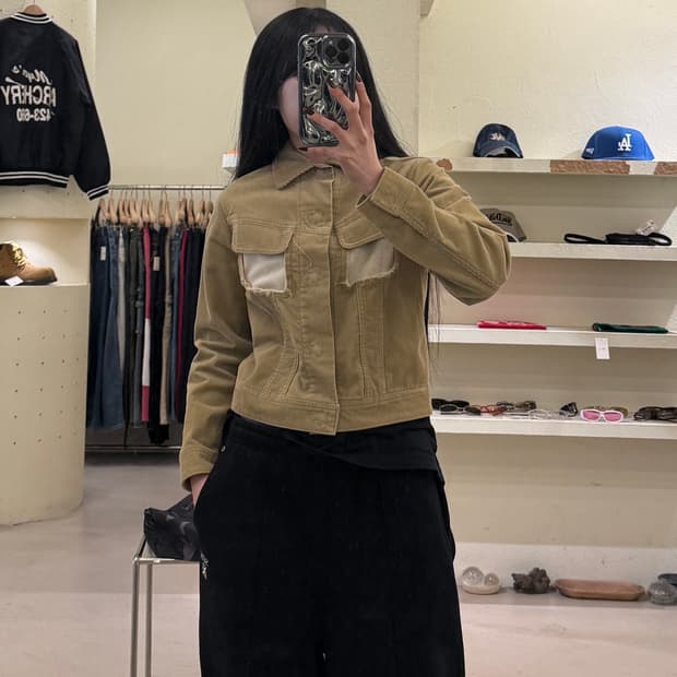 꼼데가르송 코듀로이 디테일 트러커 자켓 U1200