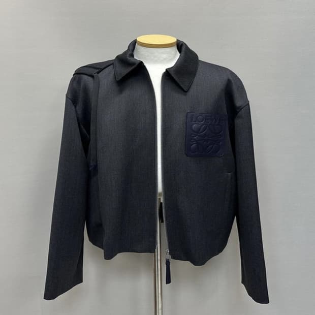 로에베 모노그램 후디 블루종 자켓(105)