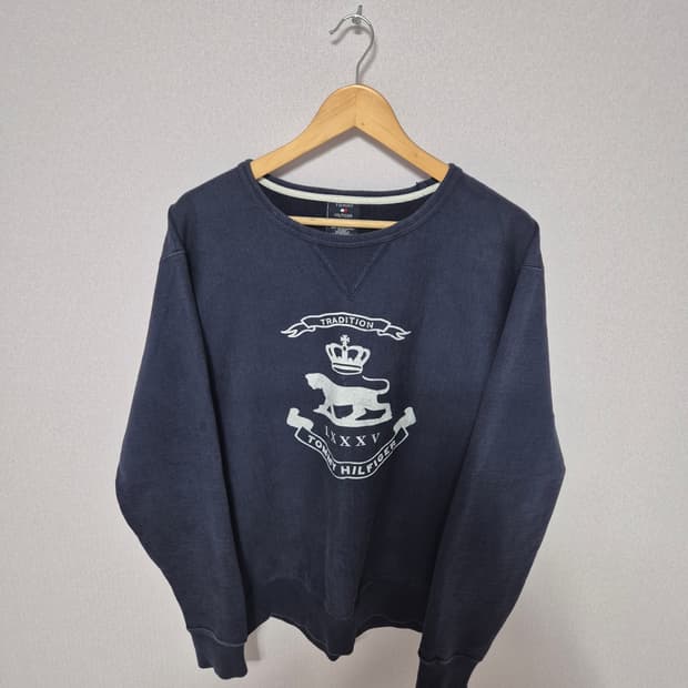00s Tommy hilfiger 리버스위브 스웻셔츠 (XL)