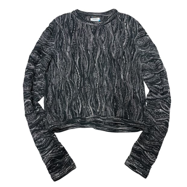 쿠지 쿠기 블랙 케이블 니트