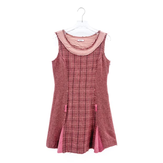 막스마라 울 블렌드 핑크 미니 드레스