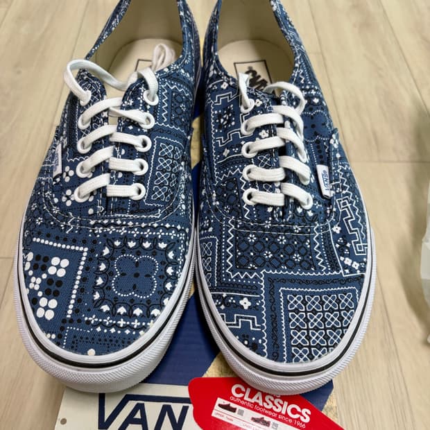 반스 VANS 어센틱 VAN DOREN 밴 도렌 페이즐리US9.5 275