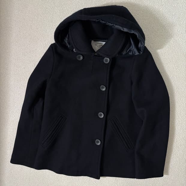 일본빈티지 Urban research doors 다크네이비 후드 코트