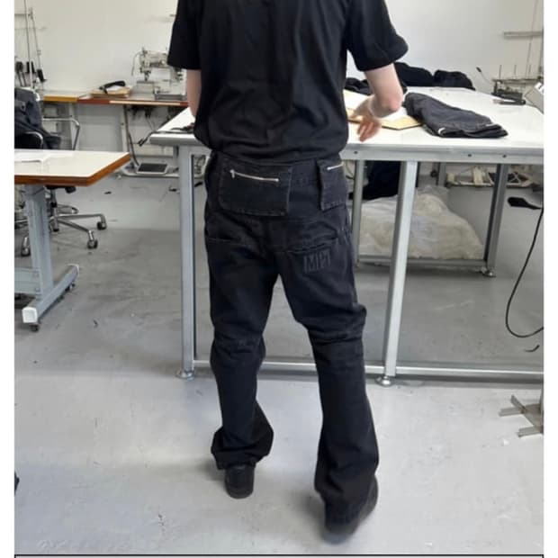 플라스틱프로덕트 백팬츠 블랙 S