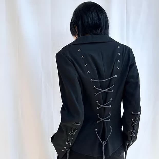 요지야마모토 아일렛 블레이저