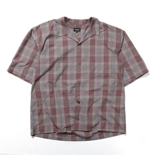 빔즈 Beams Check Half Shirt

