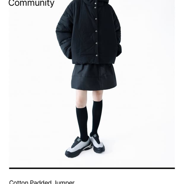 유노이아 cotton padded jumper