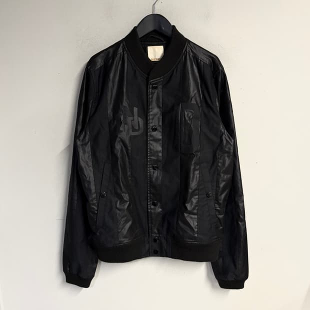 DIESEL stripe mix bomber jacket 