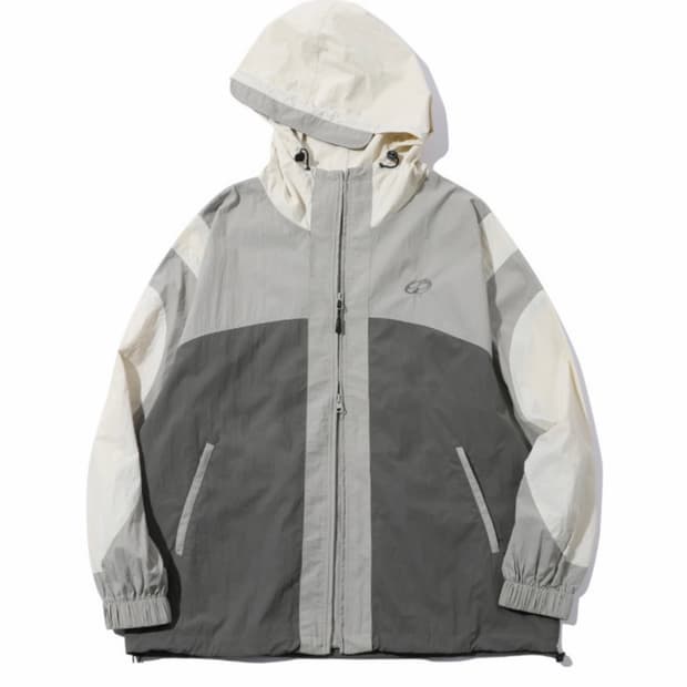 CPGN STUDIO 꼼파뇨 크래킹 후드 윈드브레이커 그레이