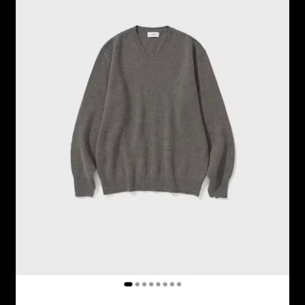 마이라이브러리 V넥 니트 웜그레이 L