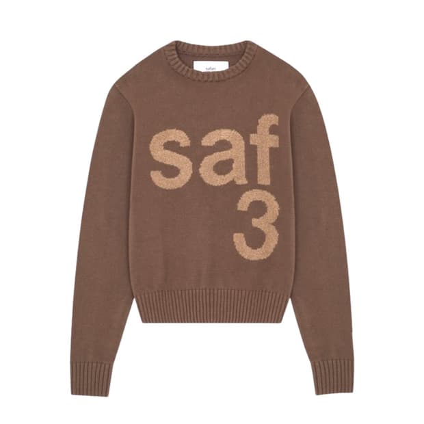 사파리스팟 우먼 1/2 베이직 사파리 니트 브라운