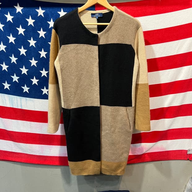 GOBI 캐시미어 컬러블록 롱 가디건