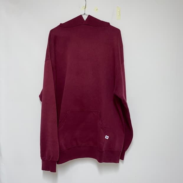 90년대 미제 러셀 에슬레틱 후디 버건디 