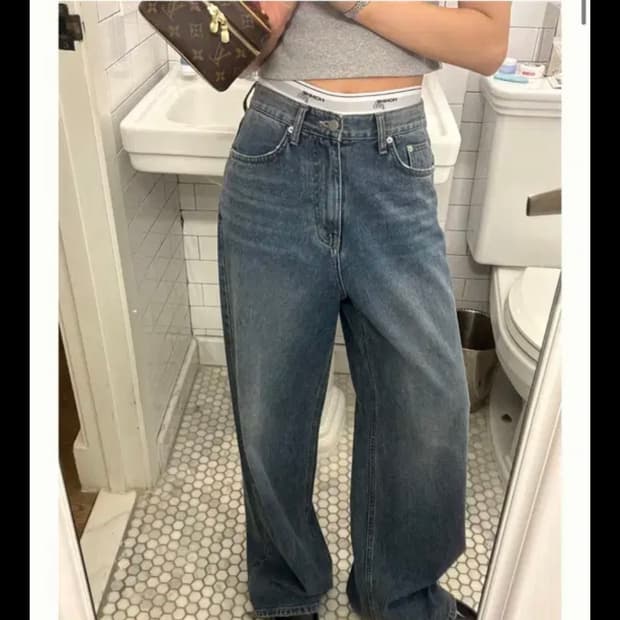 바이무드 빈티지 로우 데님 m lovebymood 