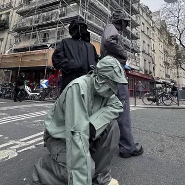 (구매)fffpostalservice 파라슈트 자켓 23ss 블랙 m