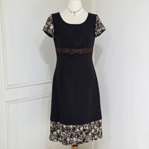 유럽빈티지 mila schon) 오리엔탈풍히메오네st 라떼모리걸모직원피스